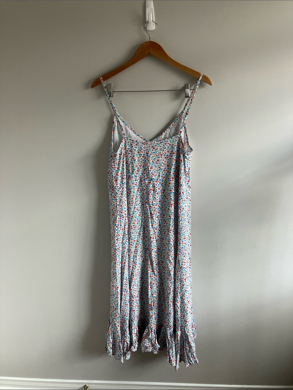 Rails Frida Floral High-Low Midi SunDress ruffle hem strappy size M - Picture 8 of 12